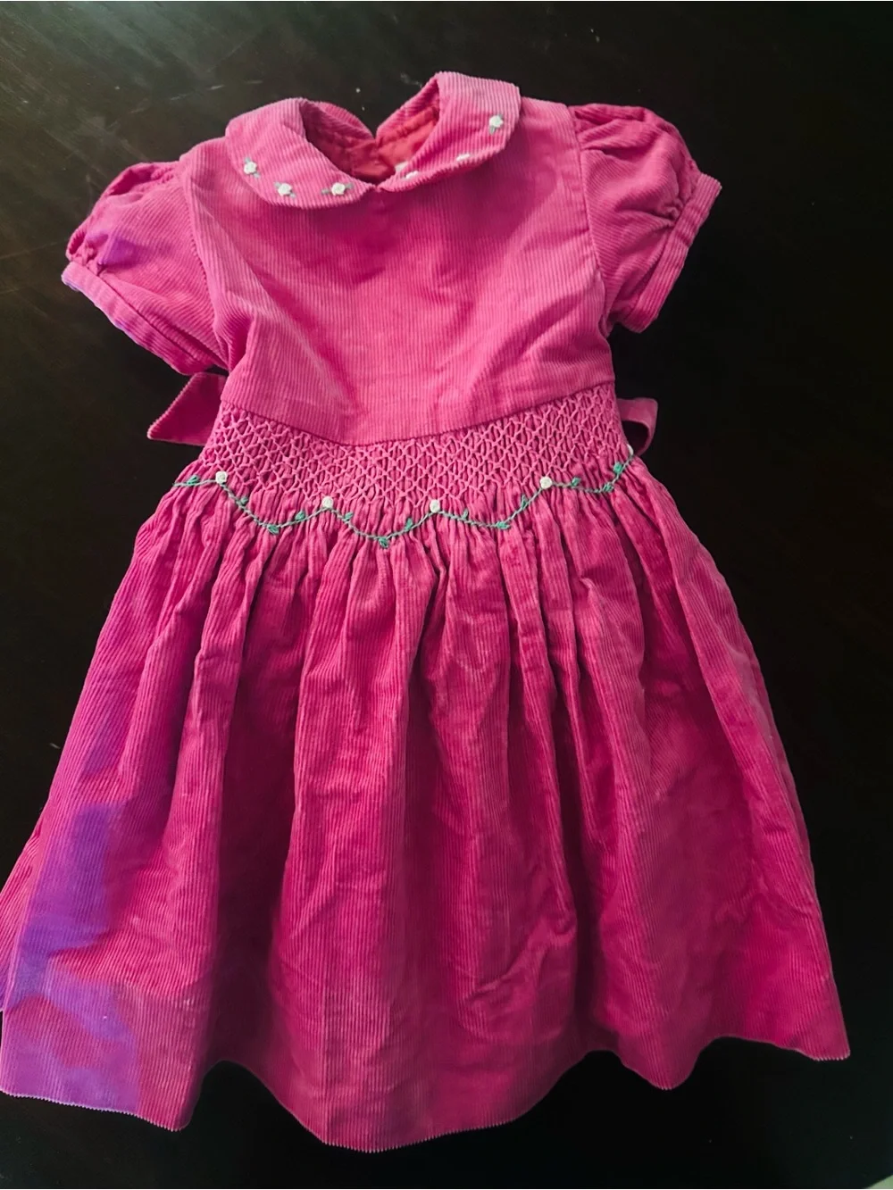Girls' Pink Corduroy Smocked Dress 18months